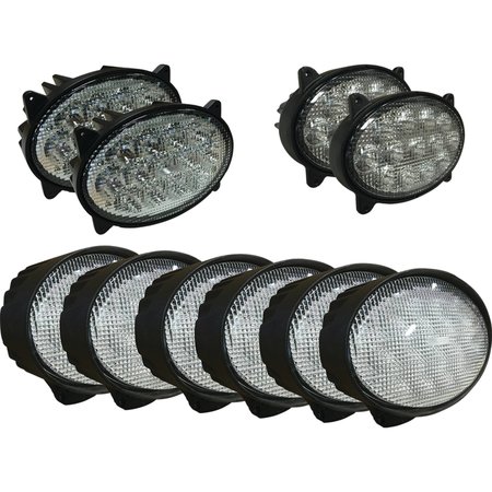 TIGER LIGHTS 12V LED Light Kit For John Deere 8220, 8320, 8420 Off-Road Light; JDKit-3